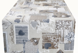 Behúň patchwork so šedohnedými srdiečkami 50x150 cm MADE IN ITALY