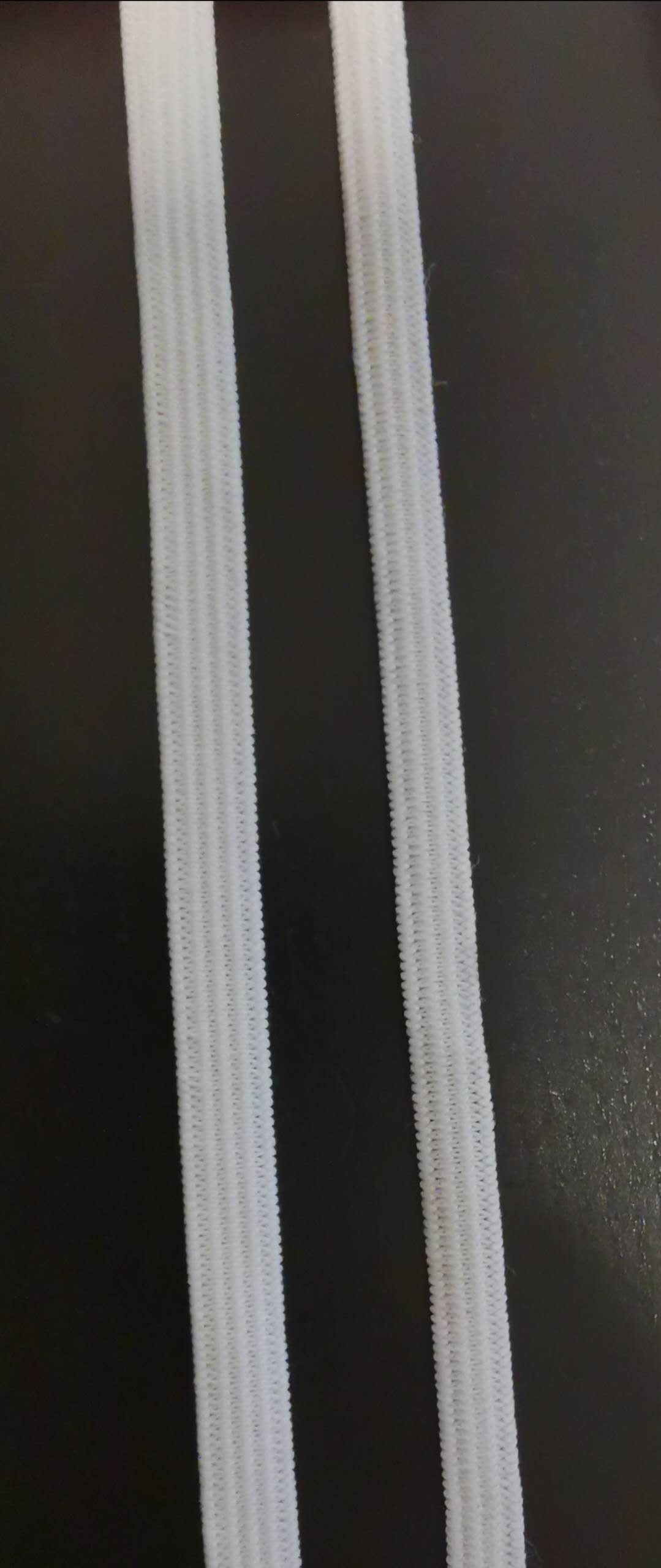 Prádlová guma biela, 5 mm