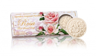 Talianske prírodné mydlo RUŽA 3x125 g